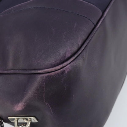 Prada PRADA Boston Bag Nylon Purple Silver Authentic ep13475