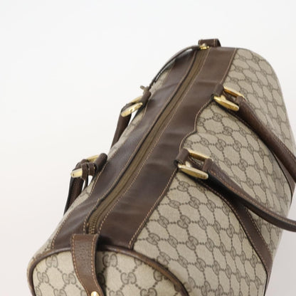Gucci GUCCI GG Supreme Boston Bag PVC Beige Gold Authentic 175449