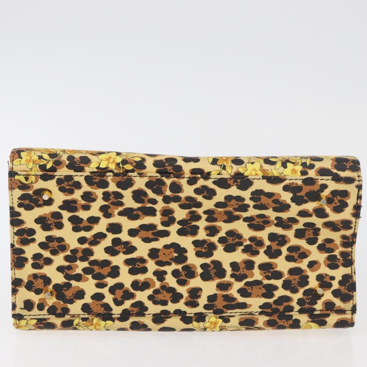Versace VERSACE Hand Bag PVC Leather Yellow Gold Authentic 177929