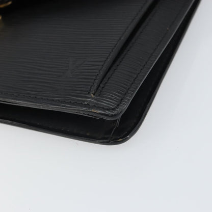 Louis Vuitton LOUIS VUITTON Epi Serie Dragonne Clutch Bag Black Noir M52612 LV Authentic BA9336