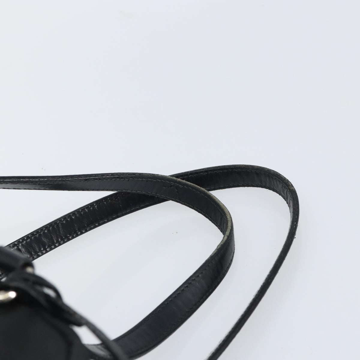 Prada PRADA Hand Bag Nylon Black Silver Authentic ka1246