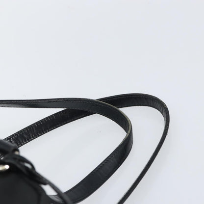 Prada PRADA Hand Bag Nylon Black Silver Authentic ka1246