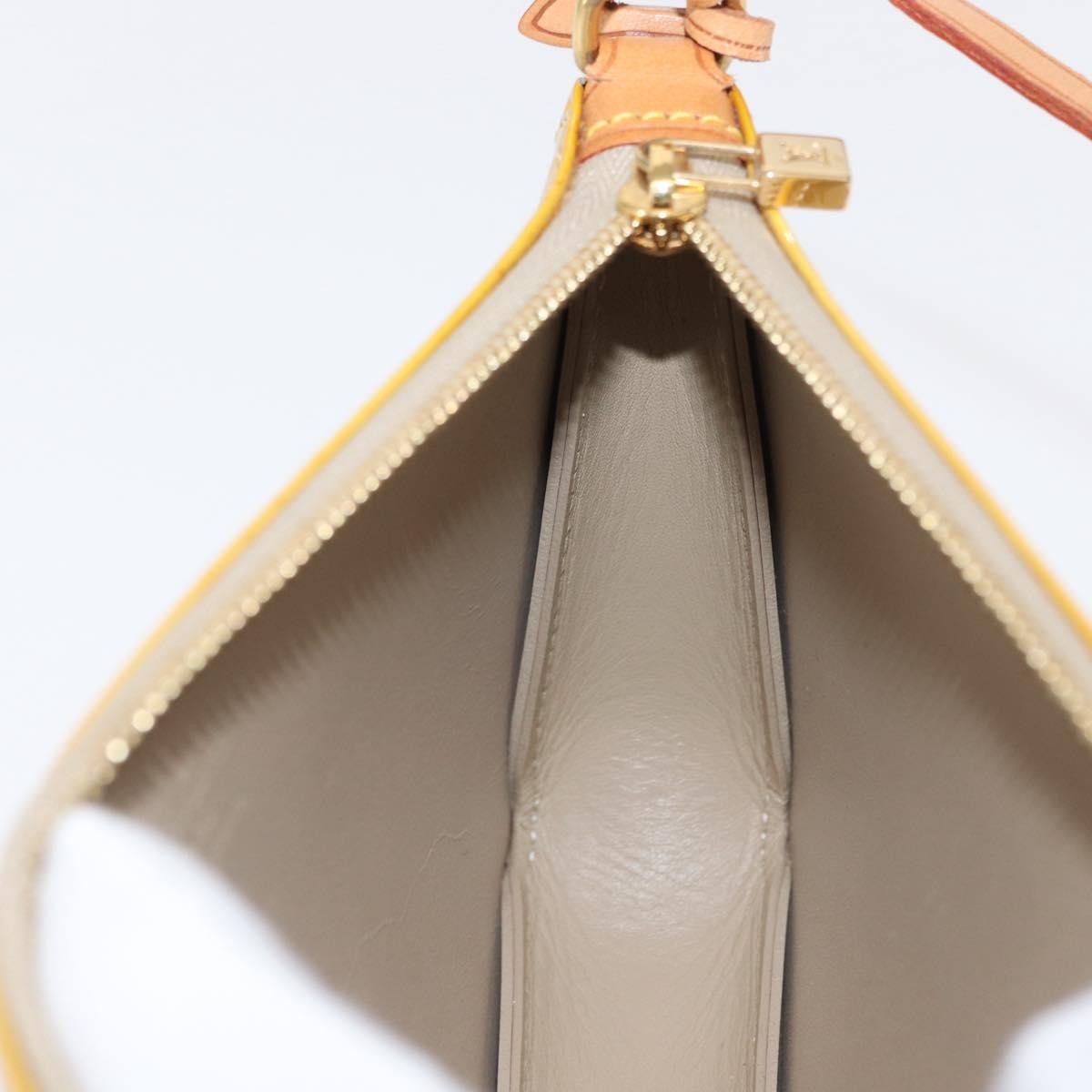 Louis Vuitton LOUIS VUITTON Monogram Vernis Lexington Accessory Pouch Beige M91010 Authentic 165721 Bag