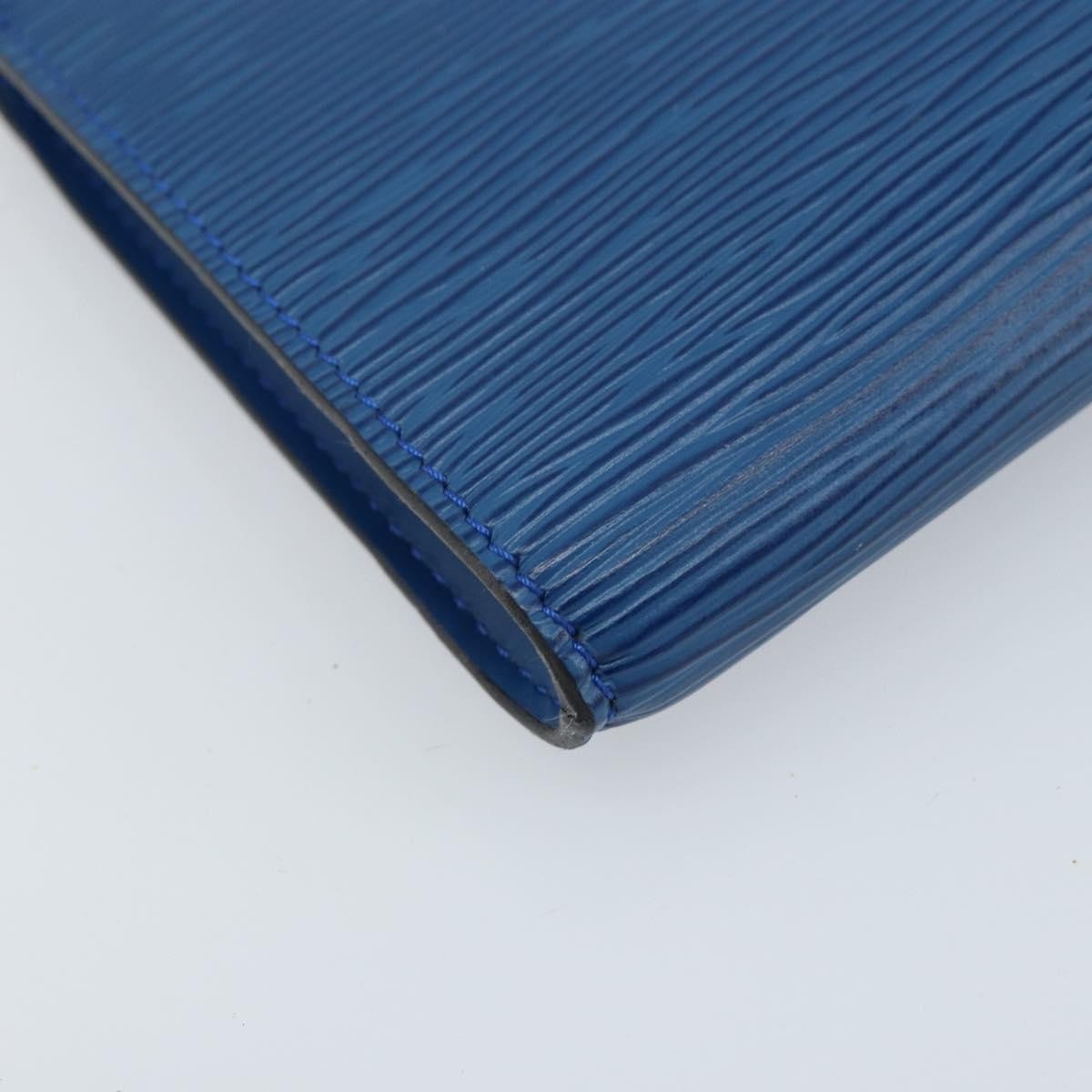 Louis Vuitton LOUIS VUITTON Epi Pochette Accessoires Pouch Blue M52985 LV Authentic BA11656 Bag