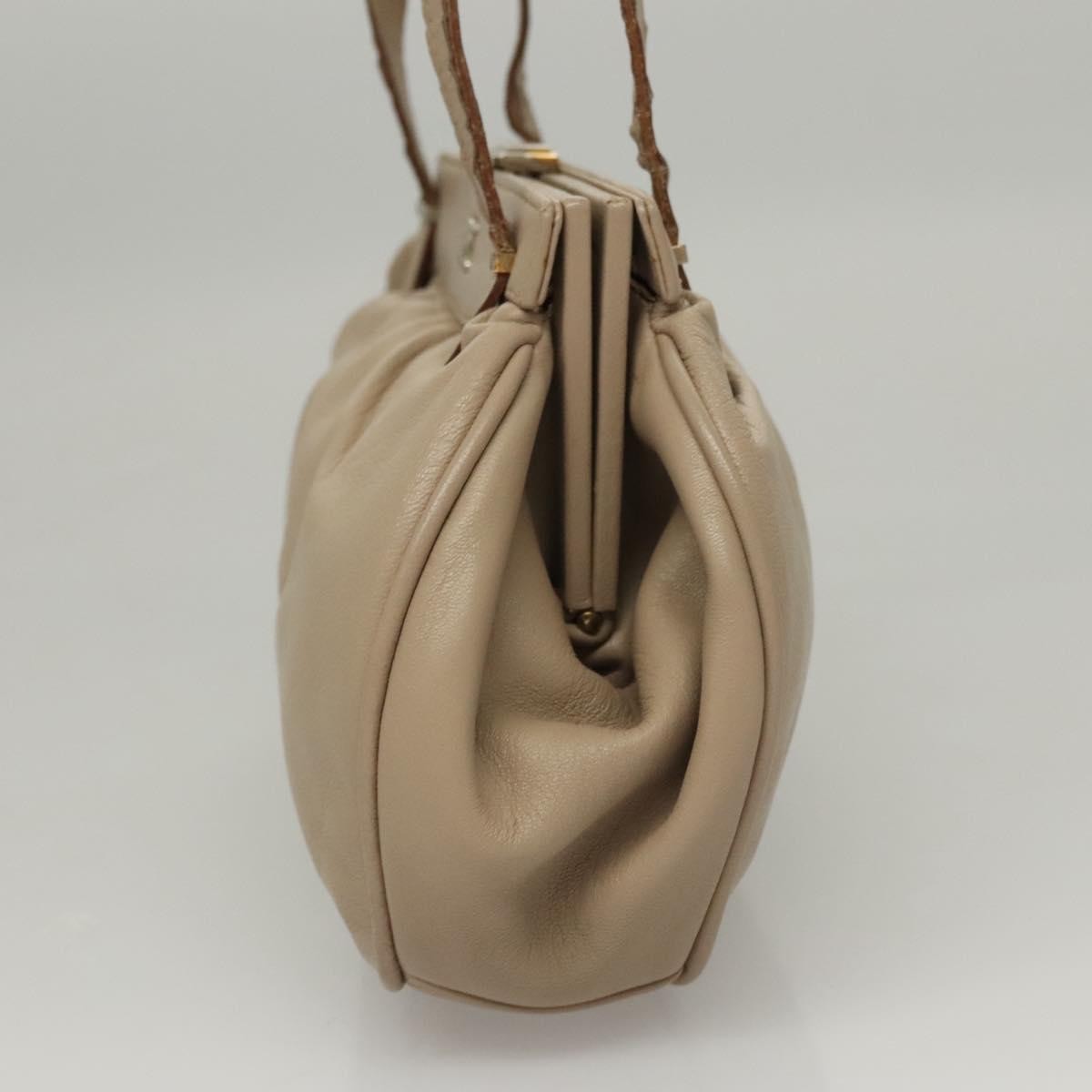 Celine CELINE Hand Bag Leather Beige Authentic 117663