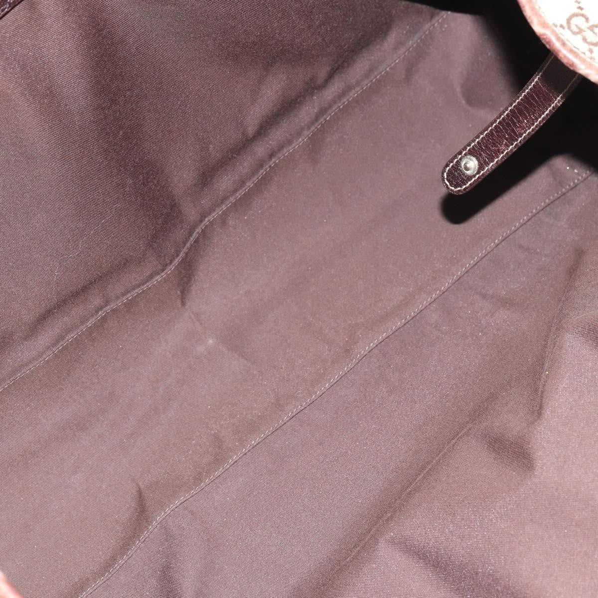 Gucci GUCCI GG Canvas Web Sherry Line Pretty Tote Bag Beige Gold 161719 Authentic 168420