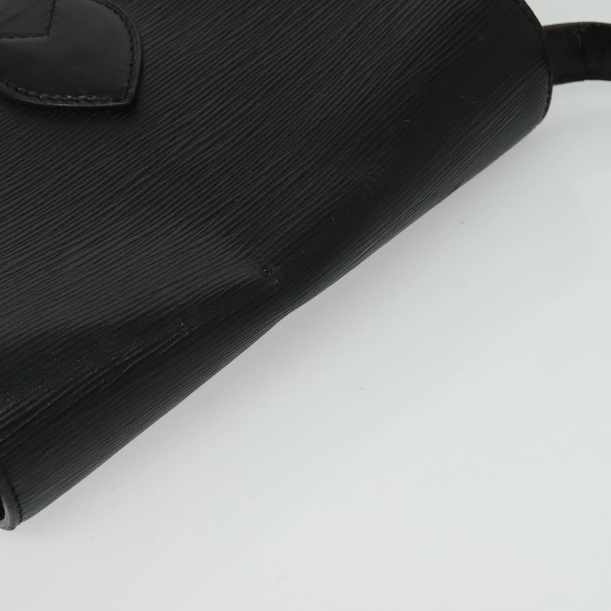 Louis Vuitton LOUIS VUITTON Epi Cartouchiere MM Shoulder Bag Black Noir M52242 LV Authentic BA4693