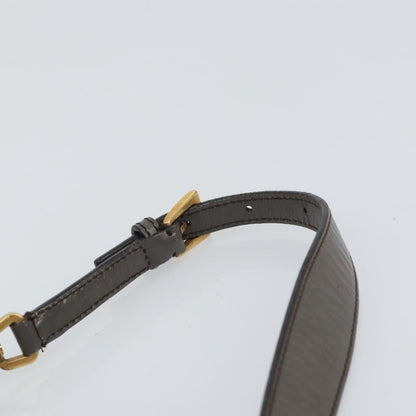 Prada PRADA Hand Bag Nylon Leather Gold Brown Authentic mr1761
