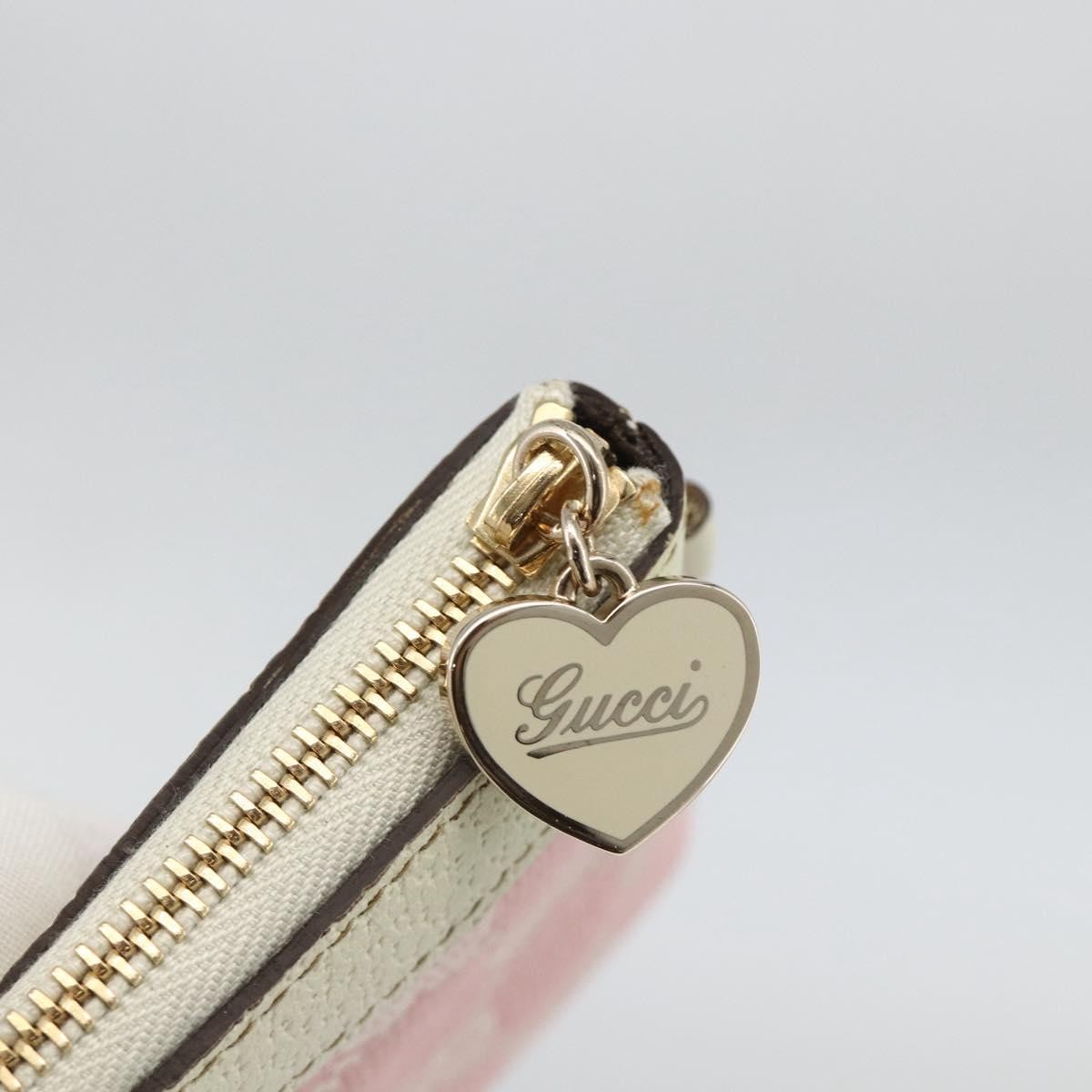 Gucci GUCCI GG Canvas Pouch Pink Gold Authentic BAZ875A Bag