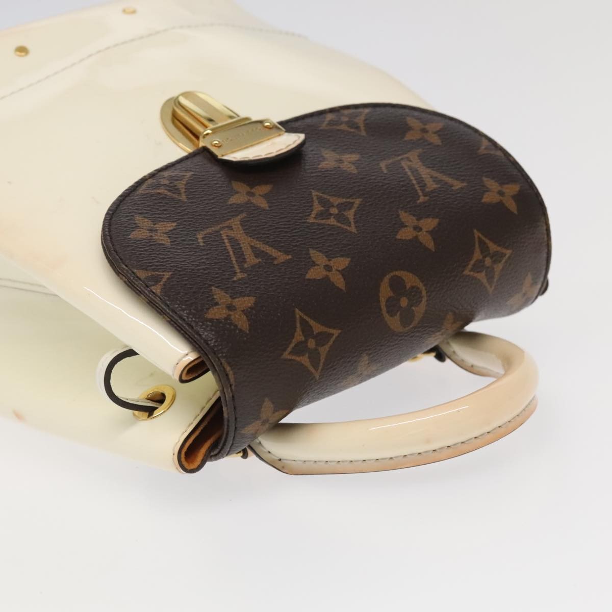 Louis Vuitton LOUIS VUITTON Monogram Vernis Hot Spring Snow Backpack White M53548 Authentic 99762 Bag