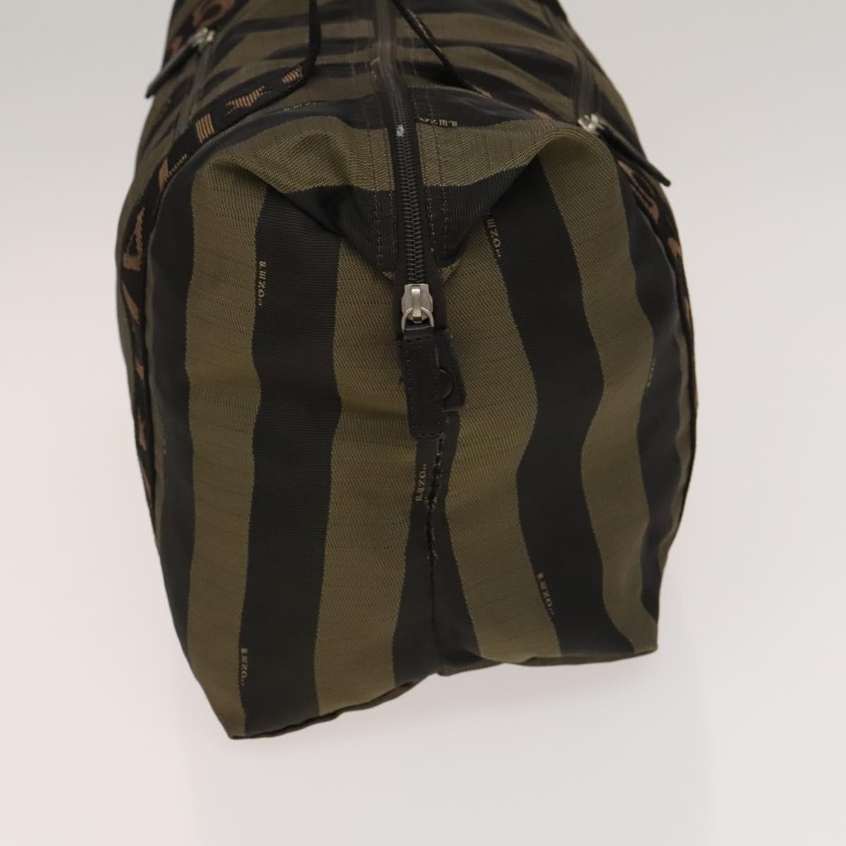 Fendi FENDI Pecan Hand Bag Nylon Canvas 2 Set Black Brown Authentic ti3350