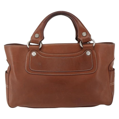 Celine CELINE Boogie bag Hand Bag Leather Brown Silver Authentic ka853