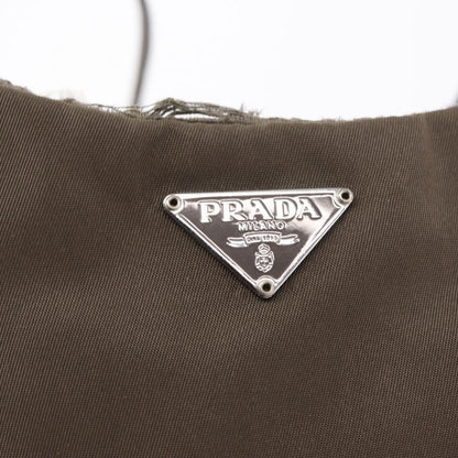Prada PRADA Shoulder Bag Nylon Brown Authentic 153825