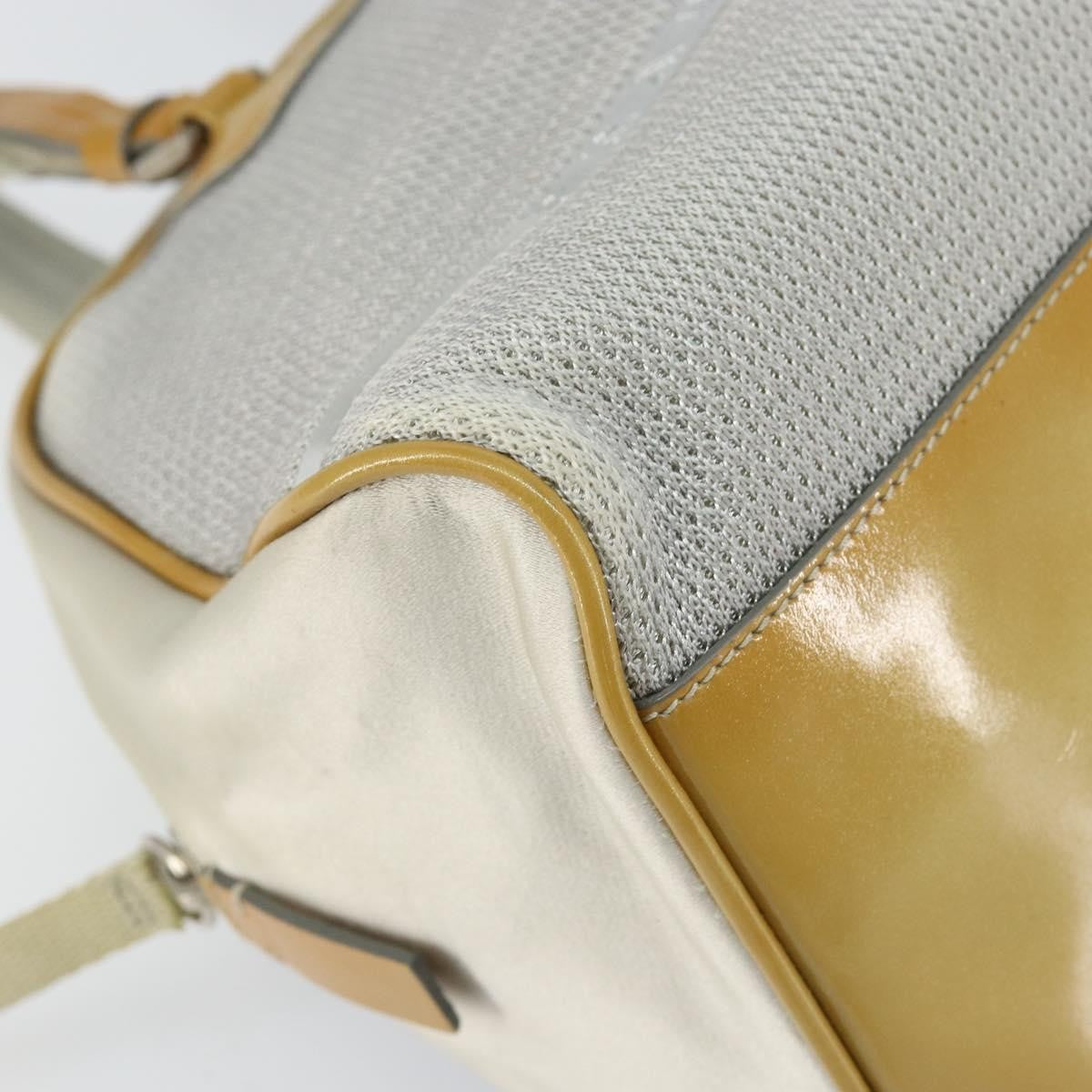 Prada PRADA Tote Bag Nylon Silver Authentic bs30636