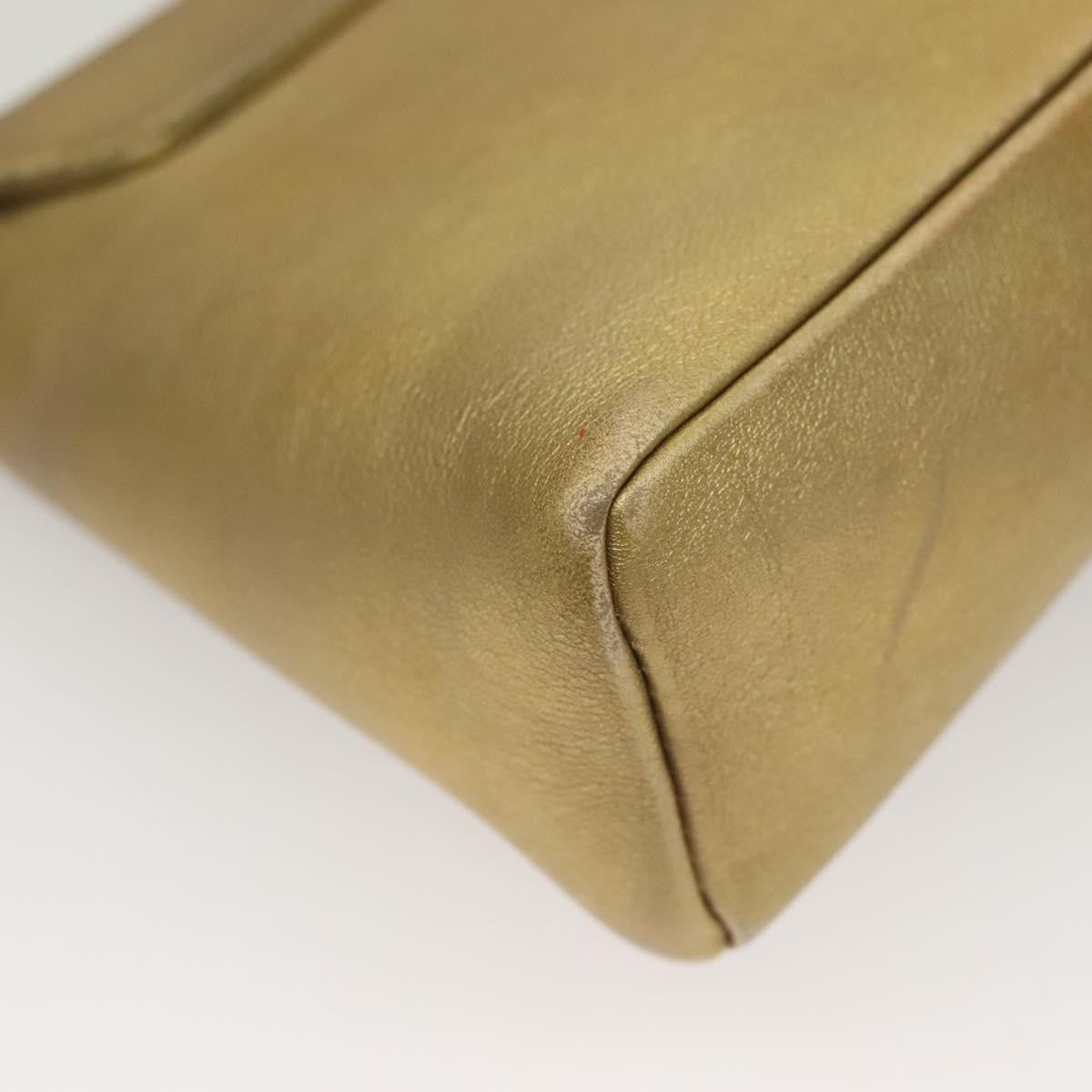 Louis Vuitton LOUIS VUITTON Love Note Shoulder Bag Leather Gold M53069 LV Authentic BA4535