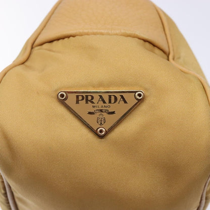 Prada PRADA Shoulder Bag Nylon Beige Gold Authentic 131423