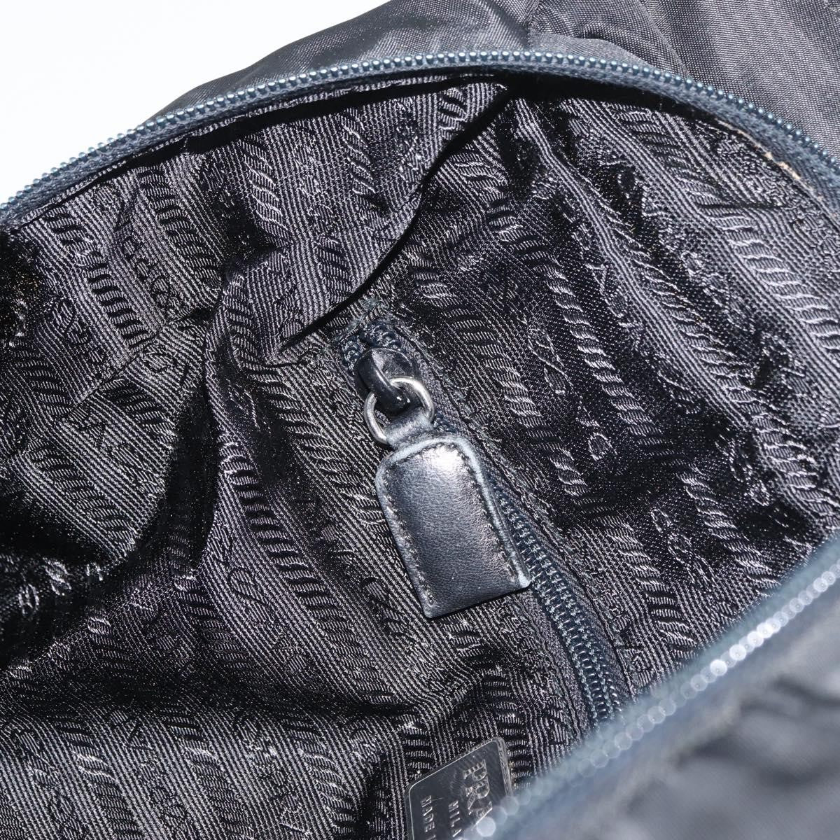Prada PRADA Tote Bag Nylon Black Silver Authentic 175704