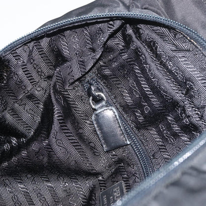 Prada PRADA Tote Bag Nylon Black Silver Authentic 175704