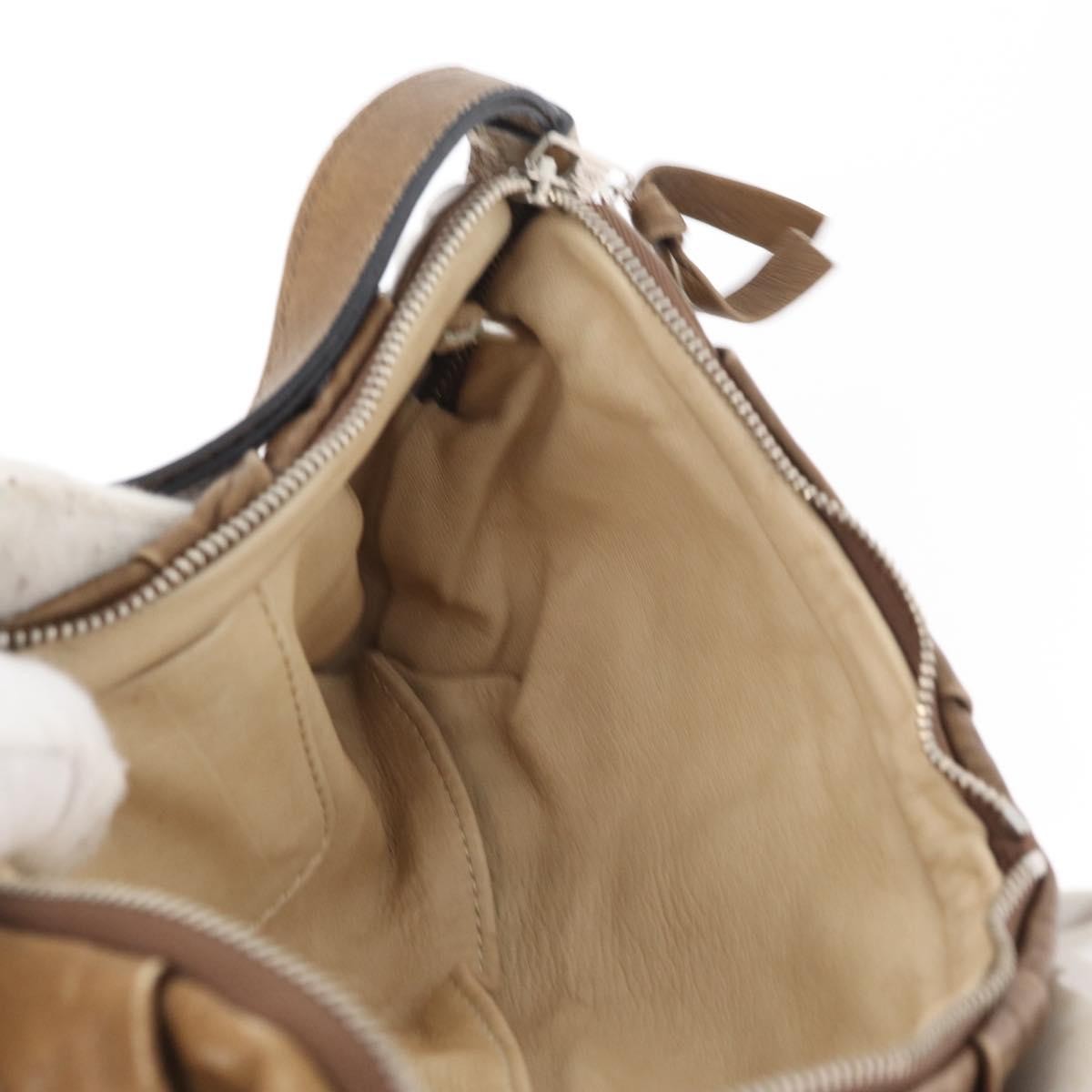 Chloé Chloé Chloe Shoulder Bag Leather Brown Silver Authentic 172747