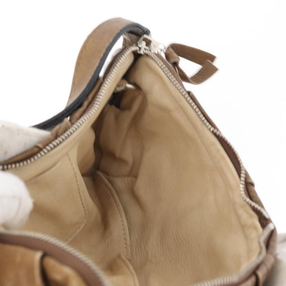 Chloé Chloé Chloe Shoulder Bag Leather Brown Silver Authentic 172747
