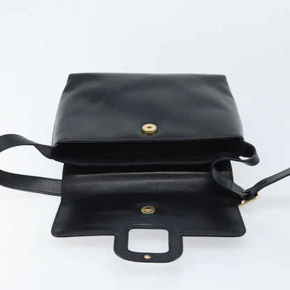 Gucci GUCCI Shoulder Bag Leather Black Gold 001 1998 1785 Authentic 173859