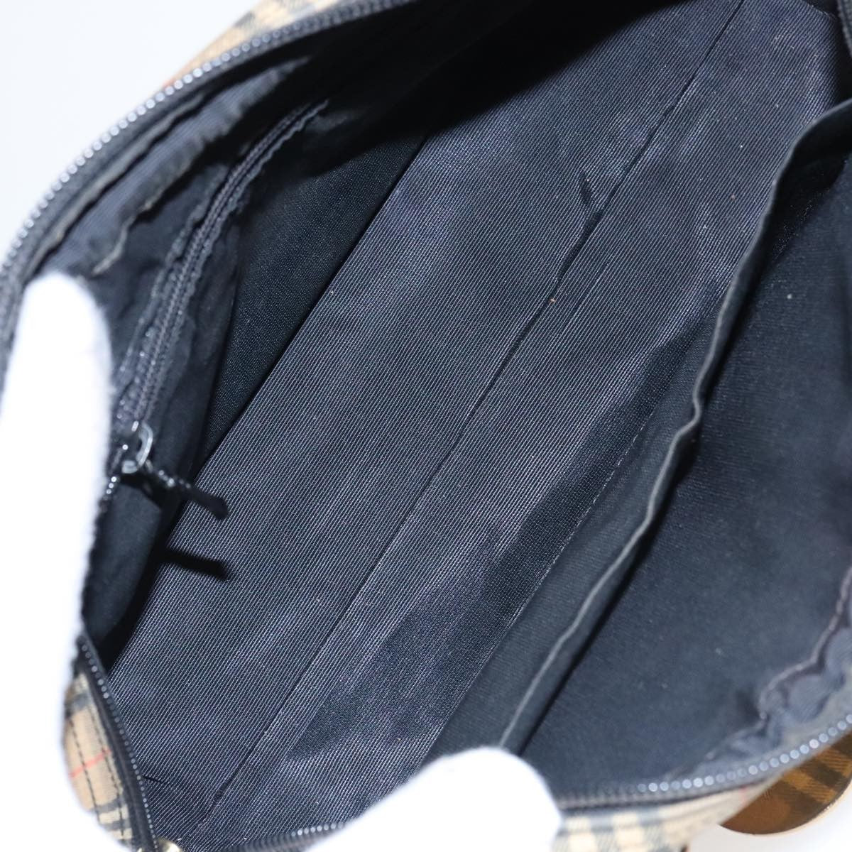 Burberry BURBERRY Nova Check Tote Bag Canvas Leather Beige Black Authentic 100692