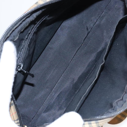 Burberry BURBERRY Nova Check Tote Bag Canvas Leather Beige Black Authentic 100692