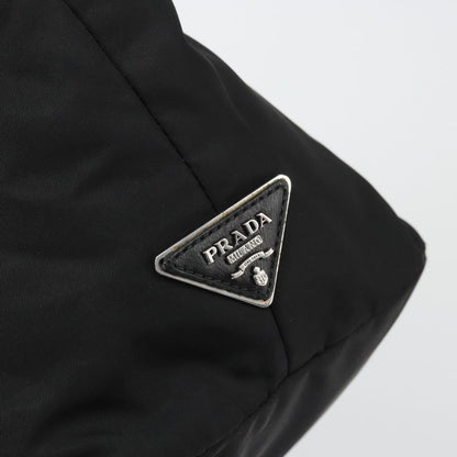 Prada PRADA Hand Bag Nylon Black Silver Authentic 175740