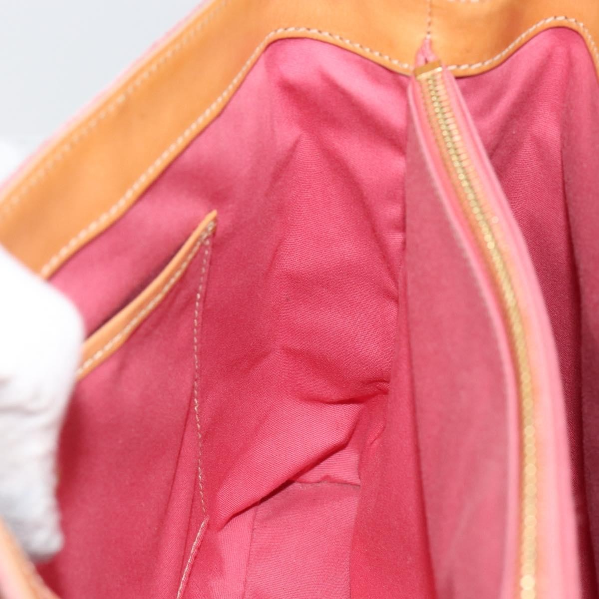 Celine CELINE C Macadam Canvas Hand Bag Suede Pink Gold Authentic bs29469