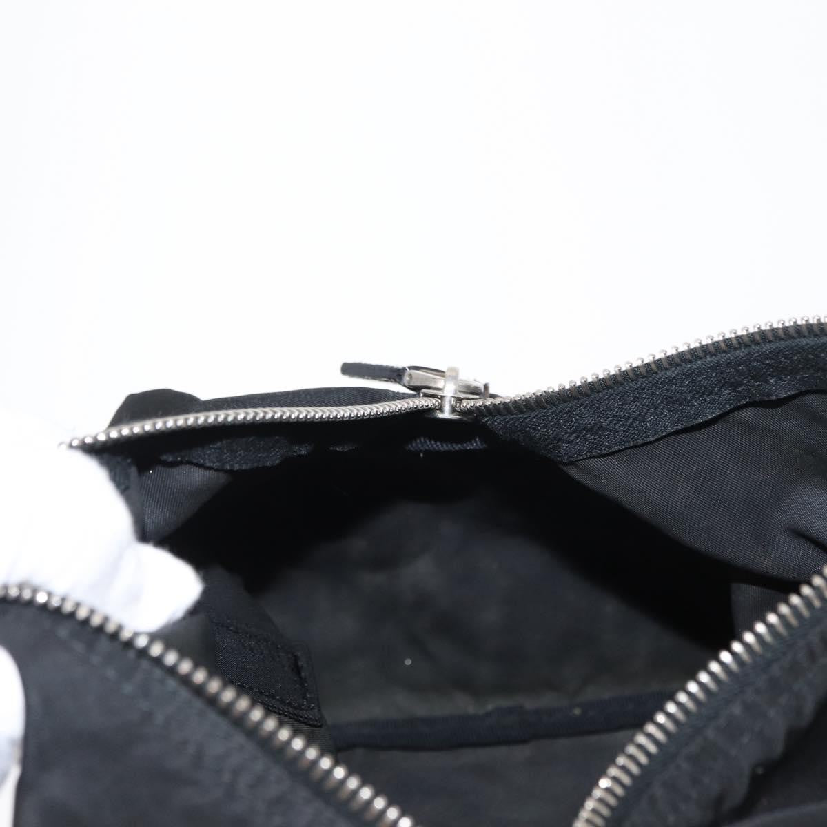 Prada PRADA Hand Bag Nylon Black Silver Authentic 153944