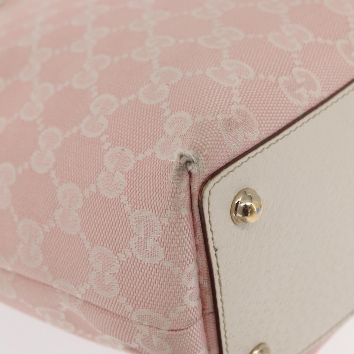 Gucci GUCCI GG Canvas Tote Bag Pink Gold 120840 Authentic 159575