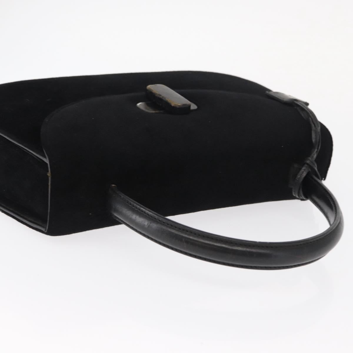 Gucci GUCCI Hand Bag Suede Black Authentic 153123