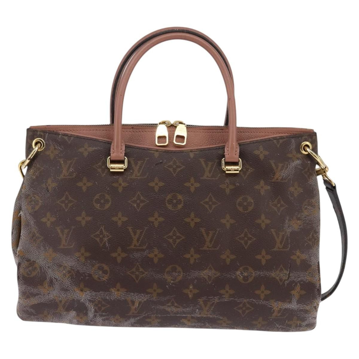 Louis Vuitton LOUIS VUITTON Monogram Pallas MM Hand Bag 2way Bois De Rose M41598 Authentic 145373