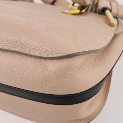 Chloé Chloé Chloe Hailey Hand Bag Leather 2way Pink Gold 02165665 Authentic YKZ911A