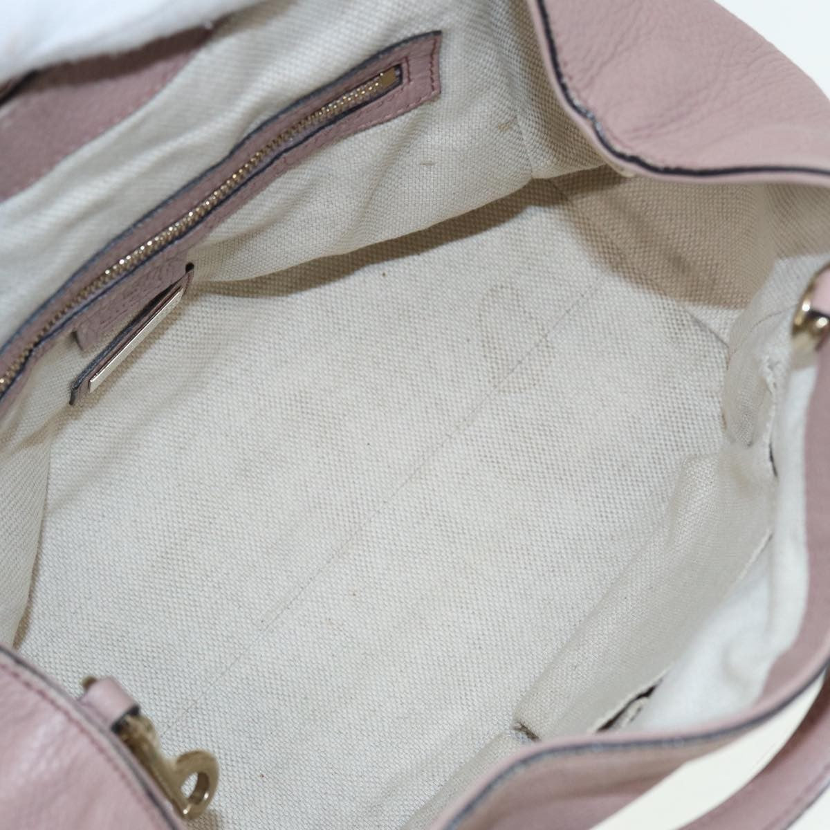 Gucci GUCCI Soho Hand Bag Leather 2way Gold Pink 336751 Authentic am6760