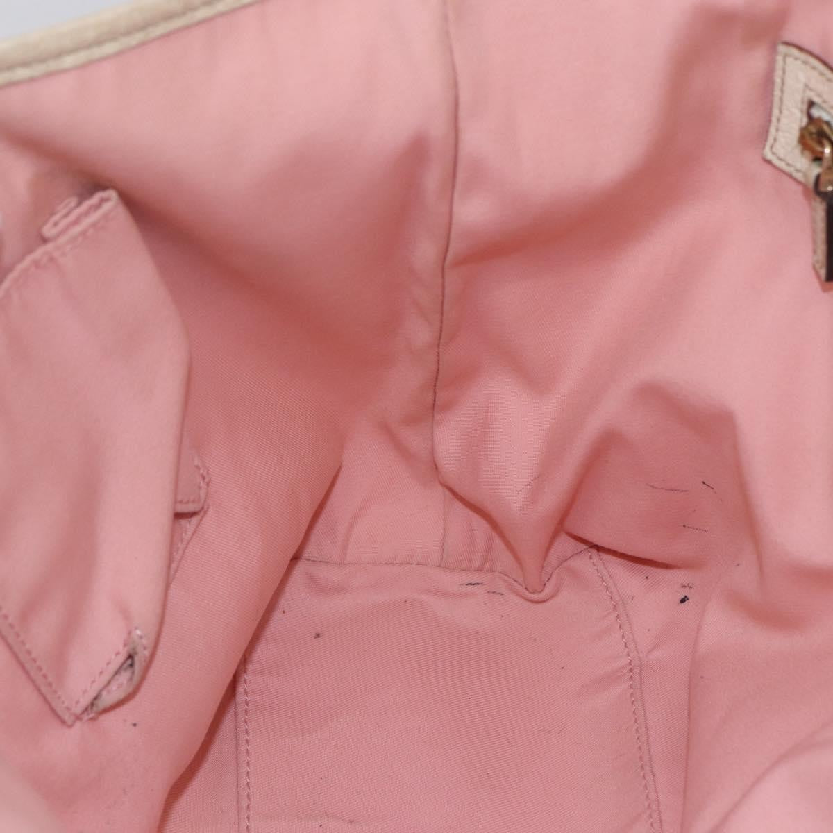 Gucci GUCCI GG Canvas Sherry Line Tote Bag Pink Gold 137396 Authentic 144533