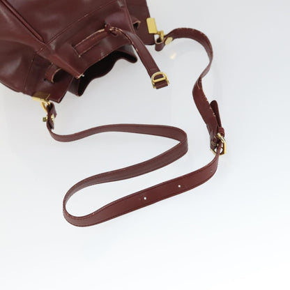 Cartier CARTIER Dior Shoulder Bag Leather 3 Set Bordeaux Authentic 165146