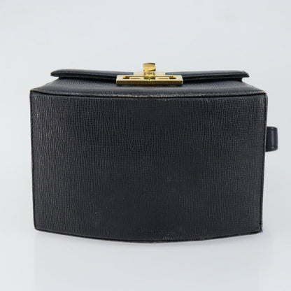 Givenchy GIVENCHY Hand Bag Leather Navy Gold Authentic SW1855