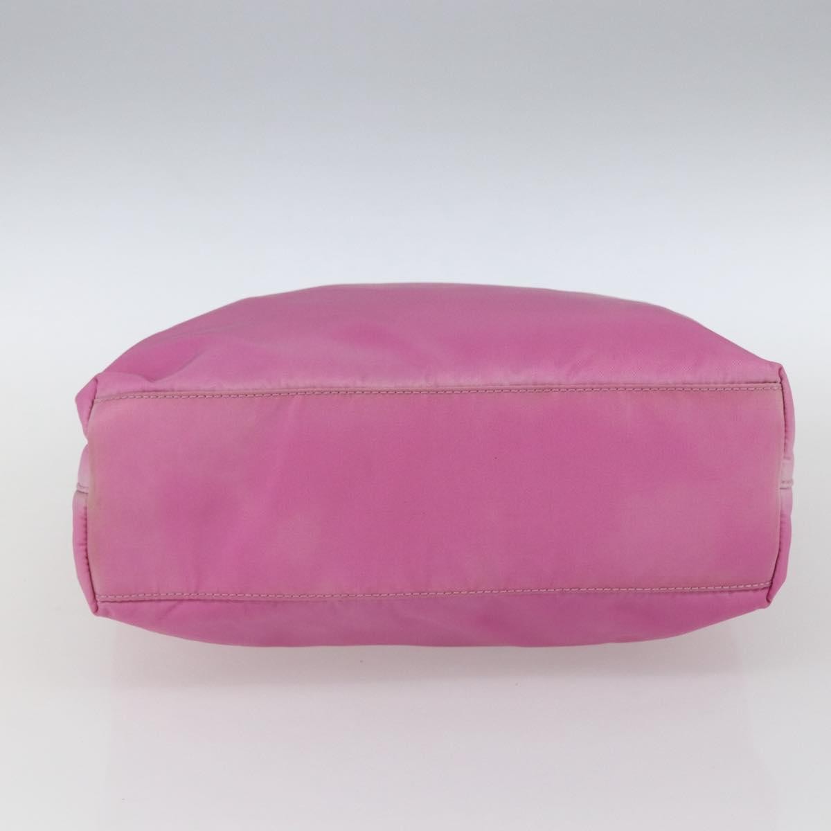 Prada PRADA Tote Bag Nylon Pink Silver Authentic 164823