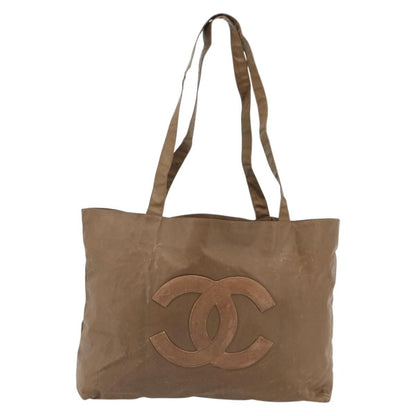 Chanel CHANEL Tote Bag Coated Canvas Brown CC Authentic bs35205