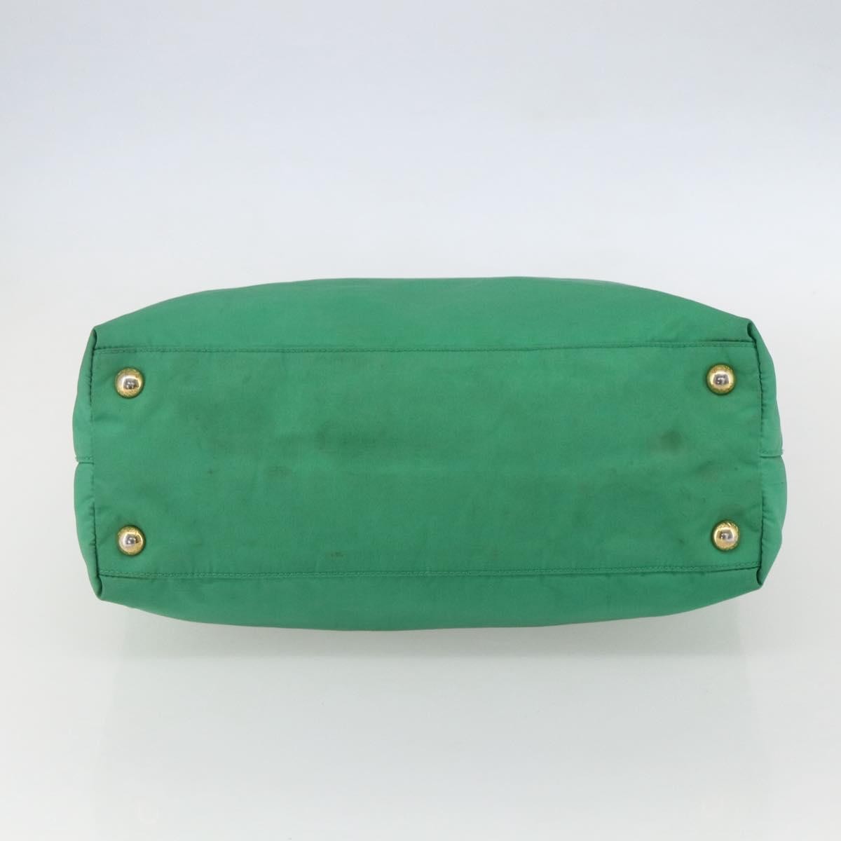 Prada PRADA Tote Bag Nylon Green Gold Authentic 155942