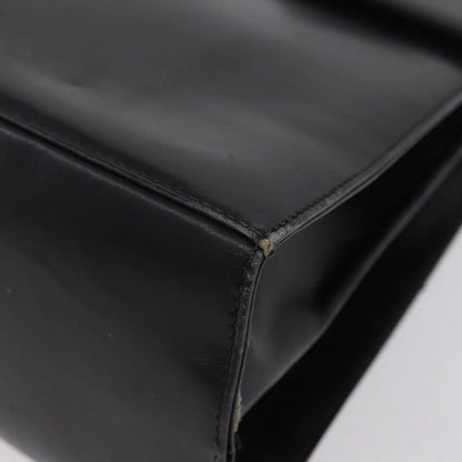 Salvatore Ferragamo Salvatore Ferragamo Gancini Hand Bag Leather 2way Black Gold Authentic ARZ228