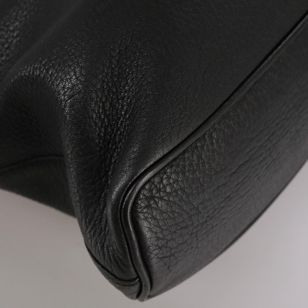 Burberrys Burberrys Hand Bag Leather Black Gold Authentic bs20817