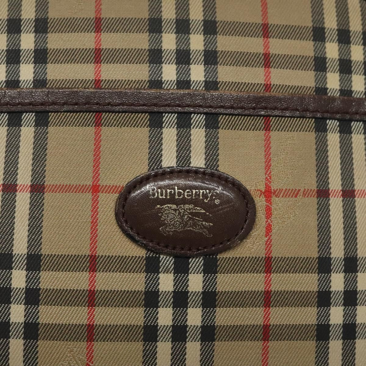 Burberrys Burberrys Nova Check Shoulder Bag Canvas Beige Gold Authentic BA1424