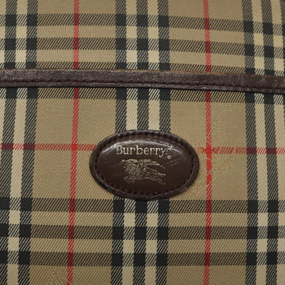 Burberrys Burberrys Nova Check Shoulder Bag Canvas Beige Gold Authentic BA1424