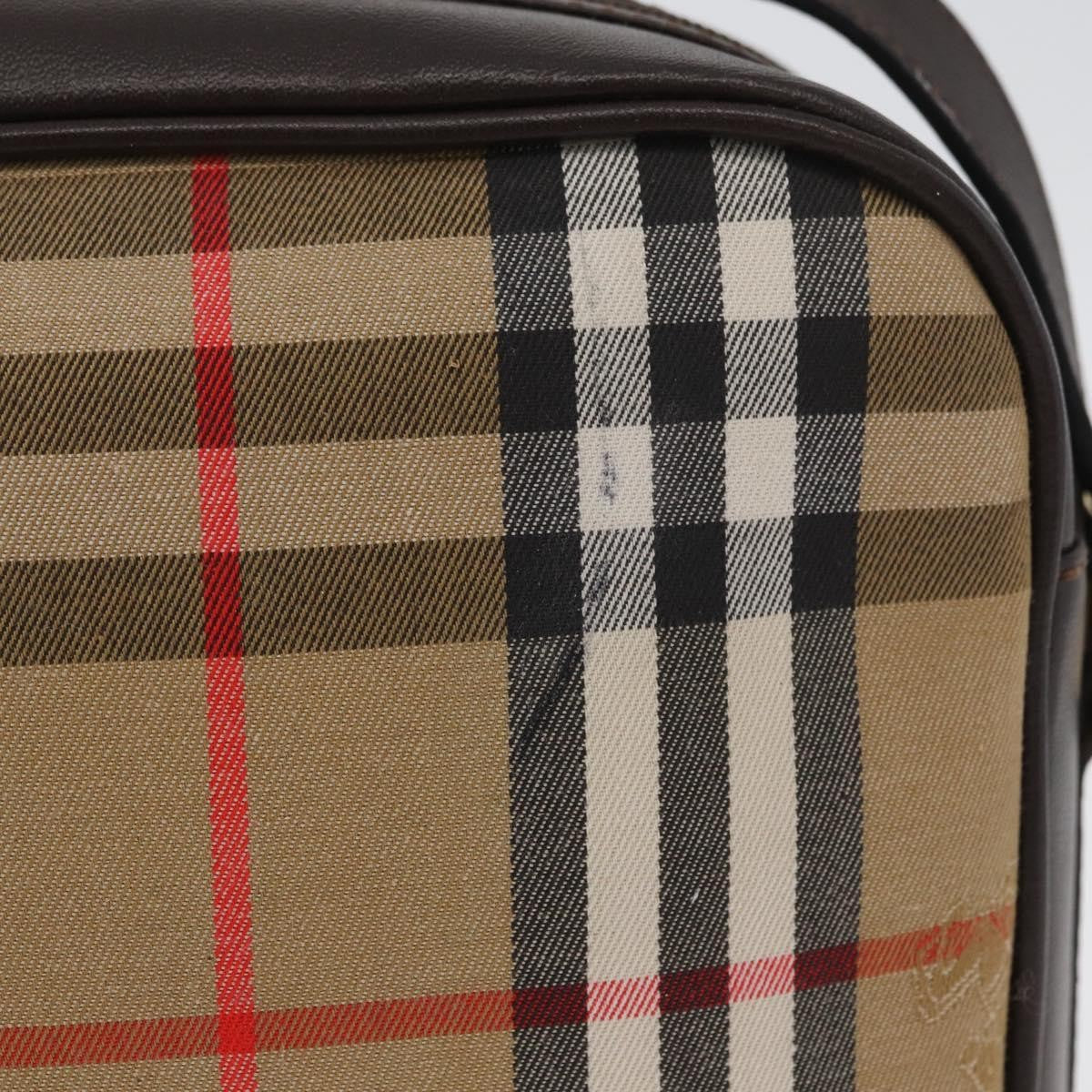 Burberrys Burberrys Nova Check Shoulder Bag Canvas Beige Gold Authentic 172933