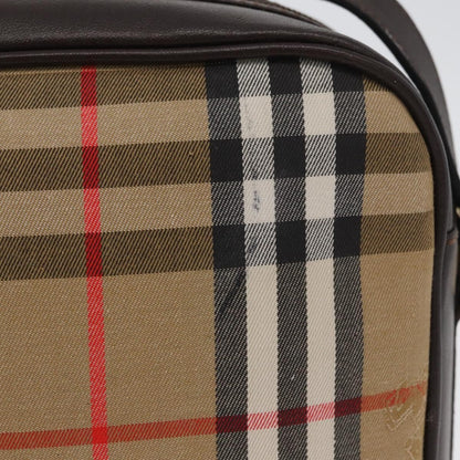 Burberrys Burberrys Nova Check Shoulder Bag Canvas Beige Gold Authentic 172933