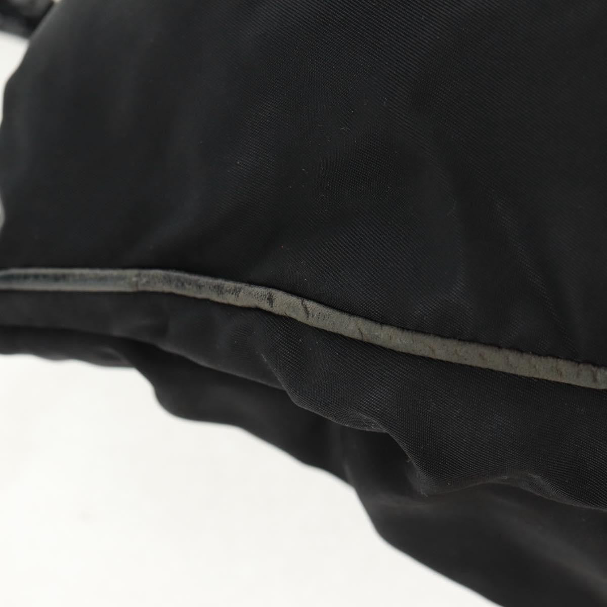 Prada PRADA Hand Bag Nylon 2way Black Gold Authentic 160520