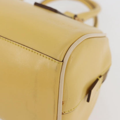Prada PRADA Hand Bag Leather Yellow Gold Authentic mr2207