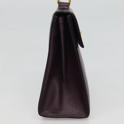 Celine CELINE Hand Bag Leather Purple Authentic 114282
